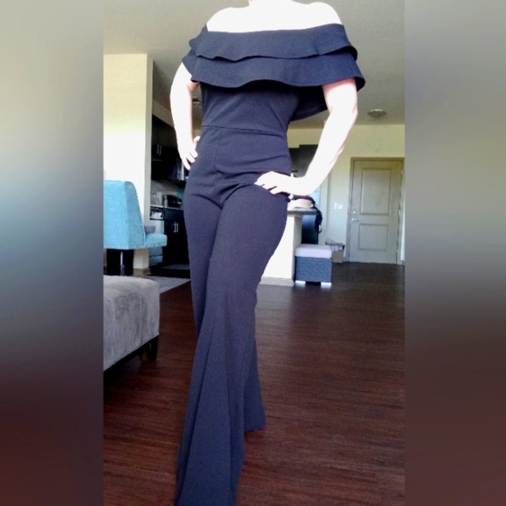 NEVER WORN Black Romper  **Says XL on tag - not true size (see description)